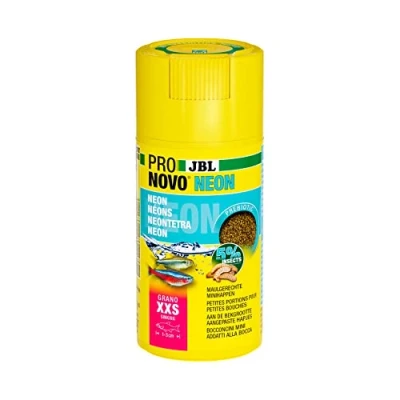 Abbildung von JBL PRONOVO NEON Grano, Fischfutter Granulat, Klickdosierer, Größe XXS,100 ml