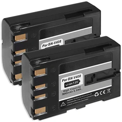 Abbildung von 2X Akku BN V408/V408U für JVC GR D50K, D70K, D90K, D230 DV1800, DV2000, DV3000 DV2000U