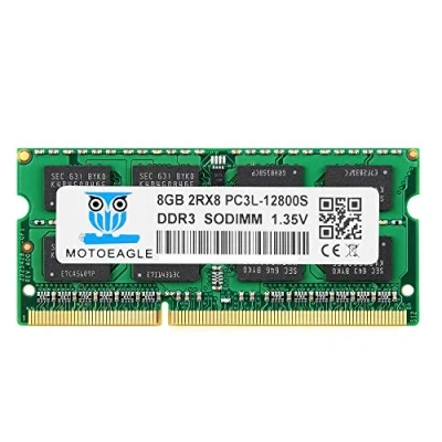 Abbildung von Motoeagle DDR3L 1600 SODIMM 8GB 2Rx8 PC3L 12800S 204 Pin RAM DDR3 12800 PC3 1600MHz 1.35V CL11 Laptop Notizbuch Arbeitsspeicher