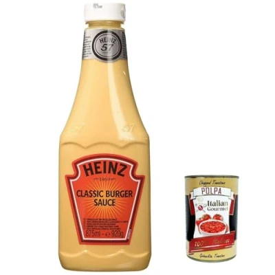Abbildung von Heinz Sauce Burger Classica 875ml Up Right Flacon Chips Gewürz Flasche + Italian gourmet polpa 400g