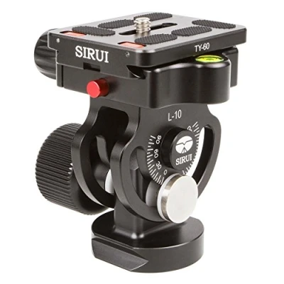 Abbildung von Sirui L 10 Stativneigekopf (Alu, Höhe: 86mm, Gewicht: 0.33kg, Belastbarkeit: 15kg) schwarz mit Wechselplatte TY 60