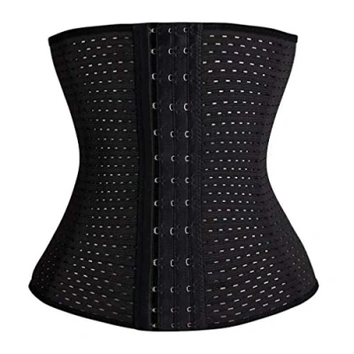 Abbildung von Everbellus Damen Corsage Korsage Korsett Waist Cincher mit 3 Stahlstaebchen Schwarz XX Large