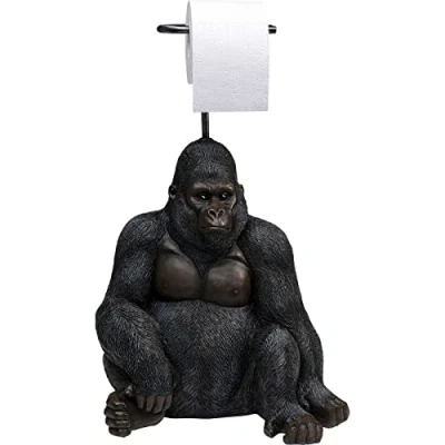 Abbildung von Kare Design Papierrollenhalter, sitzender Gorilla, handgearbeitet, Accessoire, Artikelhöhe 51cm