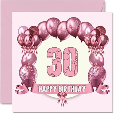 Abbildung von Lustige Geburtstagskarte zum 30. Geburtstag für Frau Vater, Mutter, Sohn, Tochter, Bruder, Schwester, Onkel, Tante, Cousin, 145 mm x mm, Grußkarten