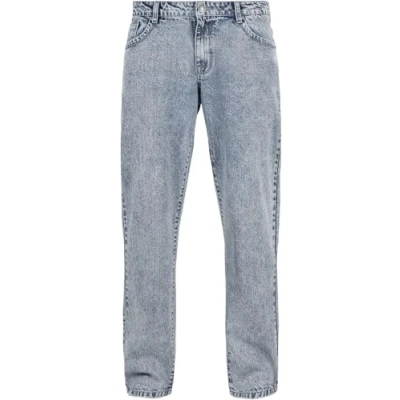 Abbildung von Urban Classics Loose FIT Jeans Straight Leg, Herren, Größe: 33x34, Light skyblue acid washed