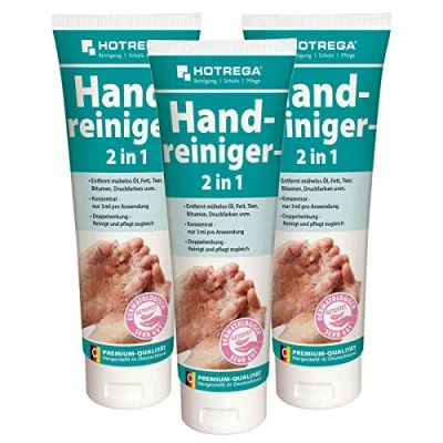 Abbildung von HOTREGA Handreiniger, Handwaschpaste, Handseife 2in1 250 ml Tube Hand Reinigung + Pflege, Mengen:3