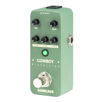 Abbildung von SONICAKE Distortion Pedal High Gain Gitarren Effektpedal mit 2 Modi Mittelfrequenz des normalen True Bypass Cowboy