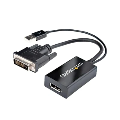 Abbildung von StarTech.com DVI auf DisplayPort Adapter mit USB Power D zu DP Video Konverter 1920 x 1200 (DVI2DP2)