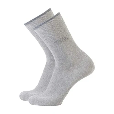 Abbildung von camel active 2er Pack Basic Socks 6590 150 grey melange Strumpf grau doppelpack, Size:43 46