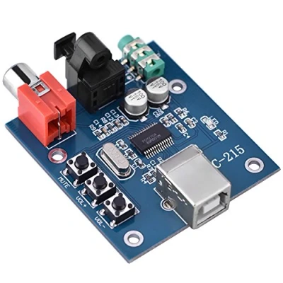 Abbildung von PCM2704 USB Soundkarte DAC Decoder Board Eingang Koaxial/Faseroptik/Analogausgang HiFi