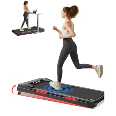 Abbildung von CURSOR Walking Pad mit Steigung, Laufband Steigung und Dreifacher Dämpfung, Schreibtisch Max. Belastung 136KG