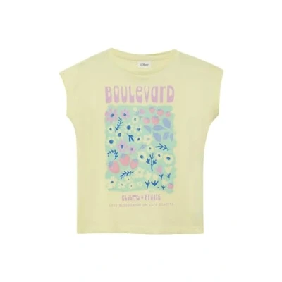 Abbildung von s.Oliver Fotoprint Tshirt print für Kinder, Größe: 128/134, Helles zitrone