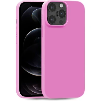 Abbildung von MyGadget Hülle kompatibel mit iPhone 12 Pro robuste Handyhülle TPU Case Slim Silikonhülle Back Cover Kratzfest Schutzhülle matt Rosa