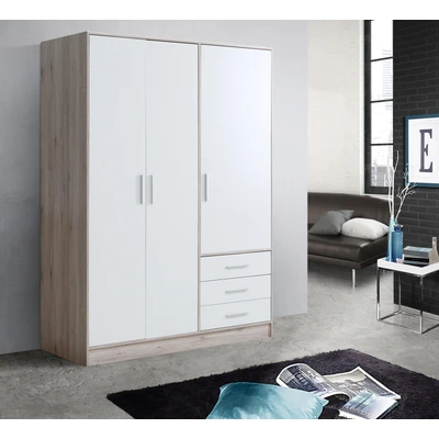 Abbildung von FORTE Kleiderschrank &quot;Jupiter, Made in Europe, mit Schubladen&quot;, viel Stauraum, 2 Breiten und 4 Farben