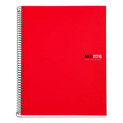 Abbildung von Miquel Rius 422034 Heft Polypropylen Deckel A4, 150 Blätter, rot