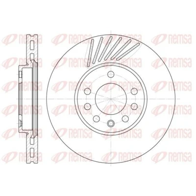 Abbildung von REMSA 6494.10 Bremsscheibe Vorderachse 288, 288 25 5 Belüftet OPEL: Vectra B Limousine, Calibra A, CC, SAAB: 9 Kombi