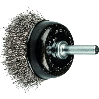 Abbildung von PFERD Topfbürste ungezopft TBU INOX Ø 50 mm Schaft 6 Edelstahldraht 0,30 43740163 für Bohrmaschinen