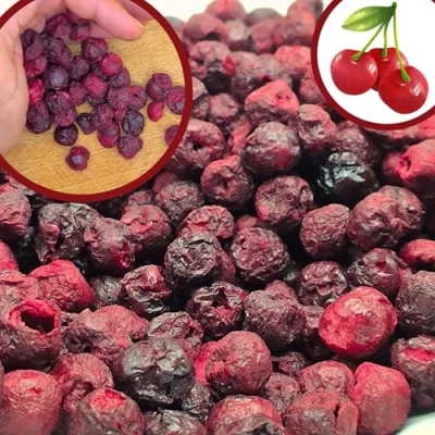 Abbildung von BULK &amp; Tasty. Gefriergetrocknete Kirschen 600g Ohne Zusätze 100% Pur Sauerkirschen Obst Gefriergetrocknet Trockenfrüchte Früchte Freeze Dried Fruit