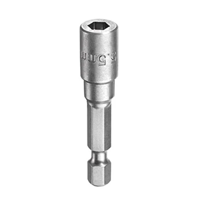 Abbildung von kwb Magnetische 5 mm Bit Stecknuss Professional aus TQ 60 Stahl (Antrieb:: 1/4 Zoll EQ 6.3 Sechskantschaft, ISO 1173, für Außen Sechskantschrauben)
