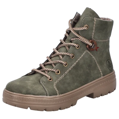 Abbildung von Rieker Snowboot/Winterstiefel, Damen, Größe: 37, Grün Schuhe