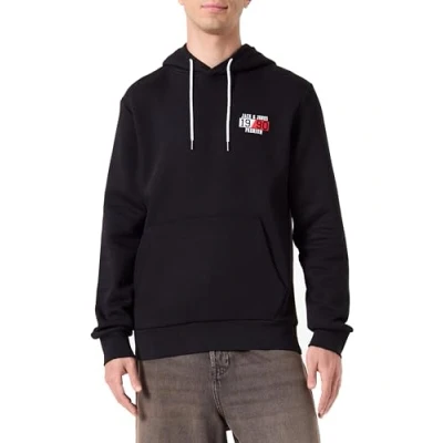 Abbildung von JACK &amp; JONES Herren Jprbluclub Sweat Hood Bmuss24 Kapuzenpullover, Schwarz, M EU