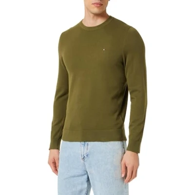 Abbildung von Tommy Hilfiger Classic CREW NECK Strickpullover, Herren, Größe: 3XL, Putting green