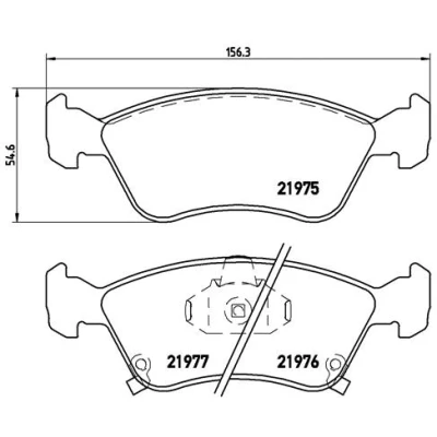 Abbildung von BREMBO P 83 041 Bremsbelagsatz mit akustischer Verschleißwarnung Kolbenclip ohne Zubehör TOYOTA: Avensis I Kombi, Liftback