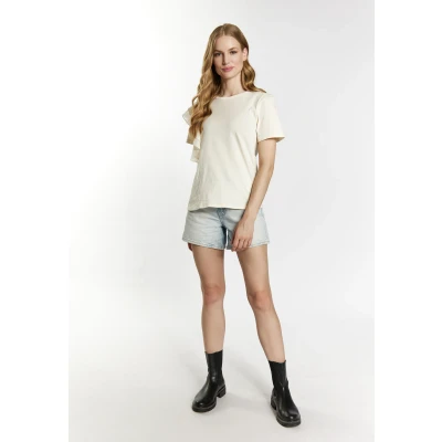 Abbildung von DREIMASTER Vintage Damen T Shirt L / Off White 100% Baumwolle