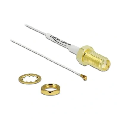 Abbildung von Delock Antennenkabel SMA Buchse zum Einbau zu MHF® 4 Stecker 0.81 20 cm