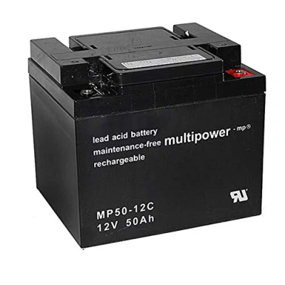 Abbildung von Multipower Bleiakku MP50 12C Zyklen Type 12,0Volt 50Ah mit M6 Schraubanschluss