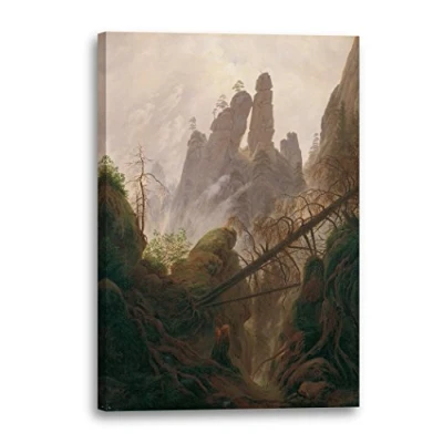 Abbildung von Printed Paintings Leinwand (40x60cm): Caspar David Friedrich Felsenlandschaft im Elbsandsteinge