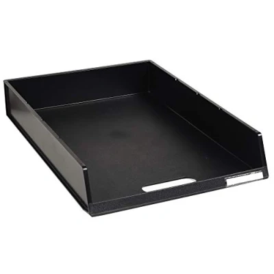 Abbildung von Exacompta 11014D 6er Pack Premium Briefablage aus Kunststoff DIN C4. Ideale Briefkörbe für Ihre Organisation. Robuste und stapelbare Ablagekörbe Blauer Engel schwarz