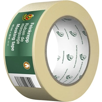 Abbildung von DUCK Feinkrepp 107 04 Imprägniertes Kreppband zum Streichen &amp; Lackieren Malerkreppband für den Innenbereich 48mm x 50m