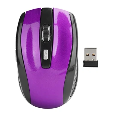 Abbildung von ciciglow Drahtlose Maus, Silent Mouse 2.4G Tragbare Mobile Optische Maus mit USB Empfänger Einstellbare DPI für Gaming Zubehör Notebooks(lila)