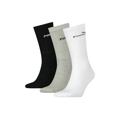 Abbildung von Puma Unisex 3 PAAR Socken, Größe: 35 38, White grey black