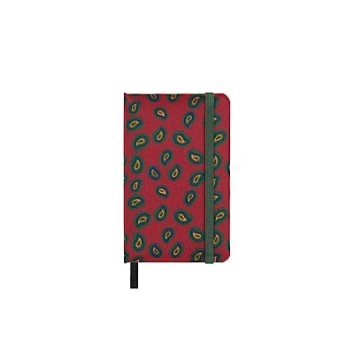 Abbildung von Moleskine Silk Notebook, fester Einband mit italienischer Seide von Mantero, weißen Seiten und elastischem Verschluss, Geschenkbox, Extra Small Format 13,6X8,8 cm, Farbe Bordeaux
