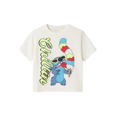 Abbildung von Name it Nmmmalix Stitch Tshirt print für Kinder, Größe: 104, Cloud dancer