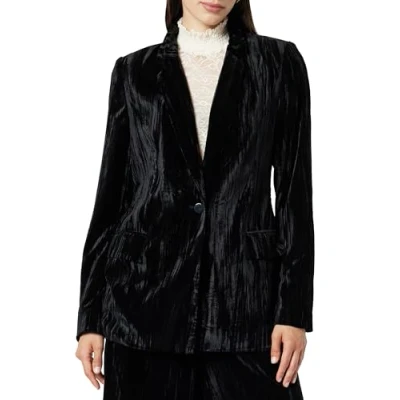 Abbildung von The Drop Blazer für Damen, Blake Lang, Schwarzer Samt, S