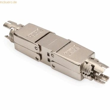 Abbildung von DIGITUS Cat 6A Verbindungs Modul 500 MHz 10 GBase T Geschirmt Kupplung für Feld Anwendung LSA Verbinder