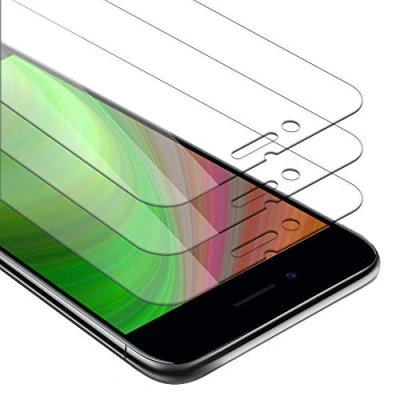 Abbildung von Cadorabo 3x Panzer Schutz Glas für Apple iPhone 6 / 6S 3 Stück Schutzfolie in Ultra Klar Hüllen freundlich Gehärtetes (Tempered) Dipslayschutz Folie 9H Härte Anti Kratzer