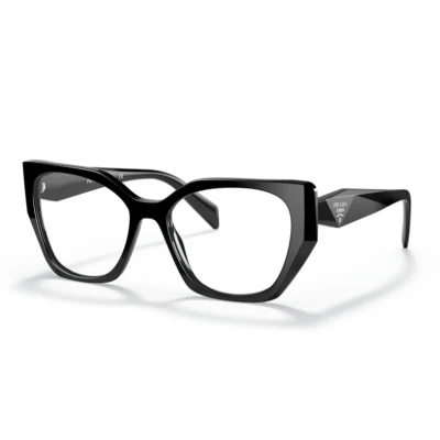 Abbildung von Prada Damen PR 18WV 1AB1O1 Rahmen von BRILLEN Acetat Schwarz Transparent Geometrisch Normal