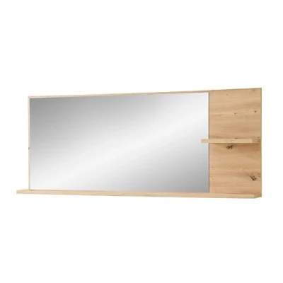 Abbildung von BARI Wandspiegel in Artisan Eiche Optik FSC zertifiziert Praktischer Spiegel mit Ablage für Flur &amp; Garderobe 148 x 60 17 cm (B/H/T)