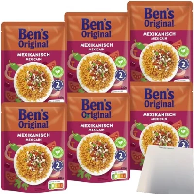 Abbildung von usy Bundle für Ben&#039;s Original Express Mexikanisch 6er Pack (6x220g Packung) + Block