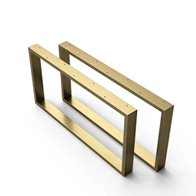 Abbildung von sossai® Tischgestell Couchtischkufen 50 80cm x 40cm in Gold (2 St)