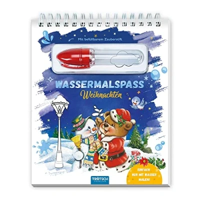 Abbildung von Trötsch Wassermalspaß mit Zauberstift Weihnachten: Malblock nachfüllbarem Wassermalstift Ausmalen Wasser Malbuch