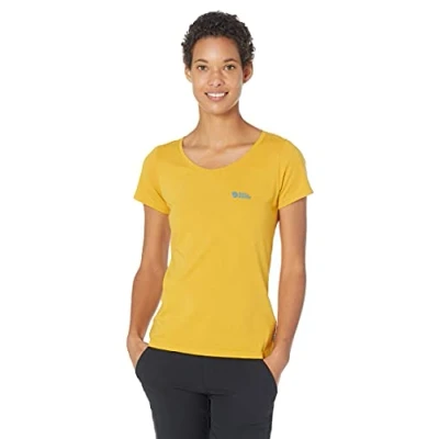 Abbildung von FJALLRAVEN Damen Logo T Shirt W Unterhemd, Ocker, M