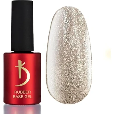 Abbildung von K Professional Rubber Base Gel Coat Gold Glitter Reflective Nail Polish 15ml Unterlack Glitzer UV Nagellack Nägel Gellack LED