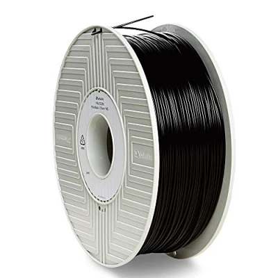 Abbildung von Verbatim PLA Filament 3D Druck, 1,75mm, 1kg, Hochleistungs Polyactid zur Materialextrusion, für Drucker und Stift, aus PLA, 1 Spule 335m, schwarz
