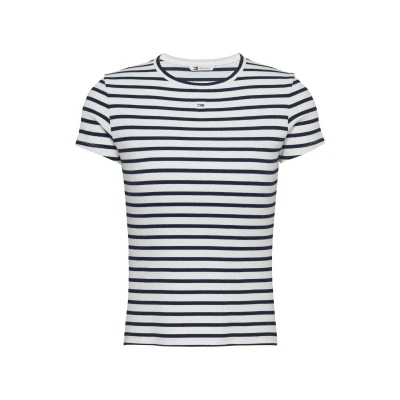 Abbildung von Tommy Jeans T Shirt TJW SLIM ESSENTIAL RIB SS mit gerippter Struktur