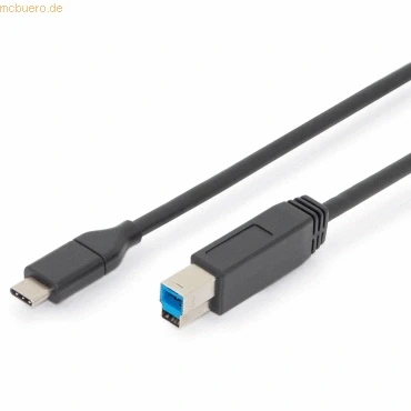 Abbildung von ASSMANN USB Typ C Anschlusskabel, Gen2, to B